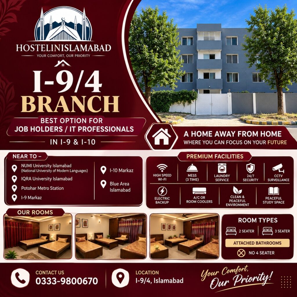 Best Hostel in Islamabad