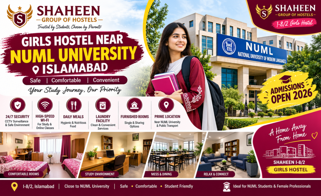 Girls Hostel Near NUML University Islamabad